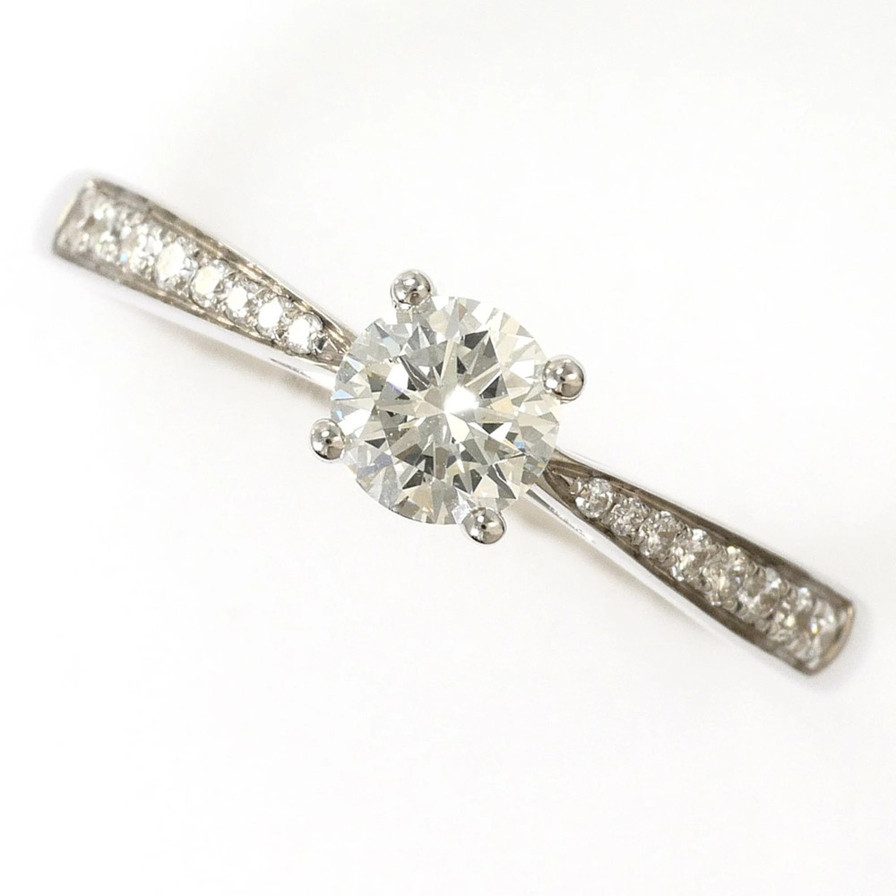 VINTAGE 18k Silver Diamond Ring